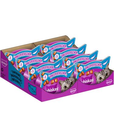 Whiskas crunchy pockets cat snack with salmon taste 8x60g (8 packs) - Different product packaging available salmon 60 g (8 Pack) - Buy Online on GoSupps.com