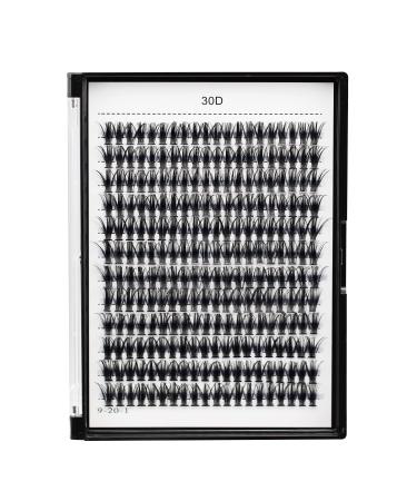 Bodermincer 10D/20D/30D/40D/50D/60D/80D 240 Clusters Lashes C/D Curl 10-12-14-16mm MIX/14-16-18-20mm MIX Fluffy Single Cluster False Lashes Premade Volume Fans (30D-16MM D Curl) D Curl 30D-16MM