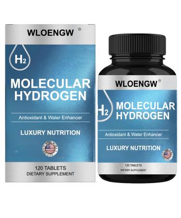 Hydrogen Water Tablets with Magnesium - H2 Molecular Tabs for Drinking Water Non-GMO Gluten-Free & Vegan - Supports Energy - 120 Tablets (60 Servings)