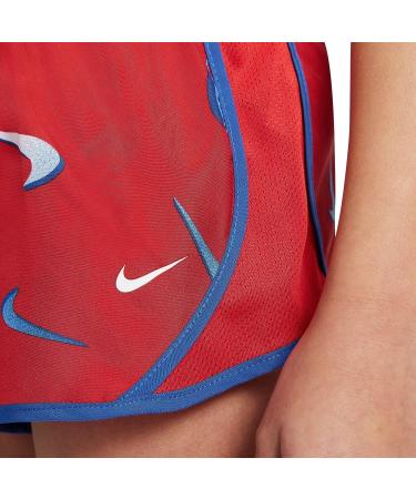 Nike Girl's Dry Tempo Shorts Swoosh - Medium University Red/White/Game Royal - Buy Online on GoSupps.com