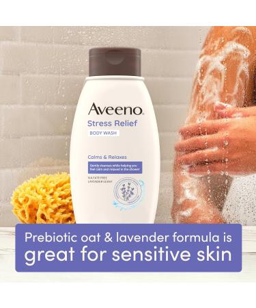 Aveeno Stress Relief Gift Set - Skincare for Sensitive Skin | Soothing Body Wash Moisturizing Lotion & Hand Masks - Buy Online on GoSupps.com