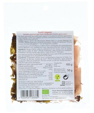 Buy Arche Bio Sushi Ginger 105g - Authentic Organic Pickled Ginger for Sushi & Asian Cuisine - Buy Online on GoSupps.com