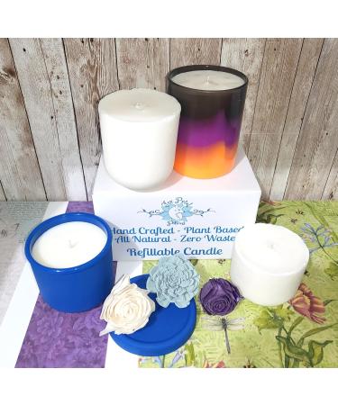 Olive Leaf & Citron Candle Refill | All-Natural Handmade & Plant-Based | Eco-Friendly Zero Waste 8oz - Buy Online on GoSupps.com