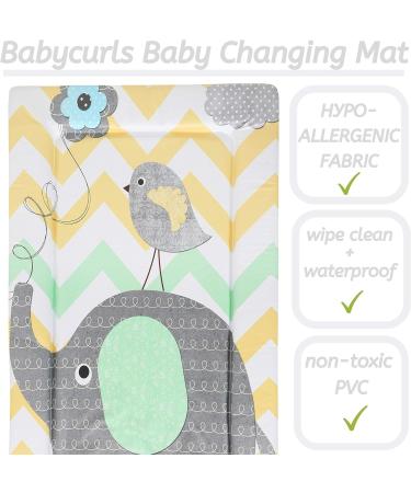Soft Padded Deluxe Large Waterproof Baby Changing Mat - Elephant Chevron Design - Buy Online on GoSupps.com