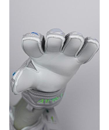 Reusch Men s Attract Finger Support Goalkeeper Gloves - Unisex Outer Seam Cut Grip Surface Light Gray-Blue-Yellow Adult Football Gloves with Finger Protection - Size 8 - Buy Online on GoSupps.com