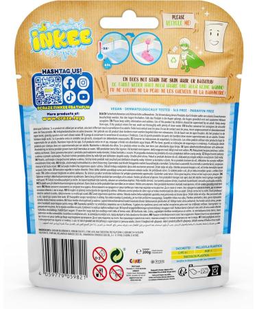 INKEE Galupy Unicorn 5 Packs of 4 x 50g Bath Bombs with Chewing Gum Fragrance in 4 Colours with Jojoba Oil Total 20 Bombs - Buy Online on GoSupps.com