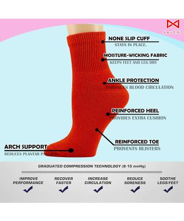 NevEND Diabetic Cotton Womens Ankle Socks - Physicians Approved Non Binding Top 6 Pack 9-11 - Mixed Color 6 Pairs - Buy Online on GoSupps.com