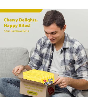 Gummy Candy Bag - Sour Rainbow Belts Bulk Candy| Smart Choice from Lady Sarah Variety Sweets - Canada's Top Gummies Candy - 2.4 kg (10 Sour Candy Bags x 120g) Sour Rainbow Belts (20 Candy Bags x 120g) - Buy Online on GoSupps.com