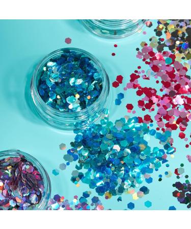 Mystics Coarse-Grained Glitter | 100% Cosmetic Glitter for Face Body Nails Hair Lips - 5 Color Set (3G) | Moon Glitter International Shipping - Buy Online on GoSupps.com