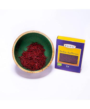 Solis Saffron Grade A Organic Saffron Threads by Banu - 1 Gram (0.035 Ounce) - Buy Online on GoSupps.com