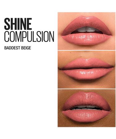 Maybelline Color Sensational Shine Compulsion Lipstick - Baddest Beige - 0.1 oz | Long-Lasting  Hydrating Makeup - Buy Online on GoSupps.com