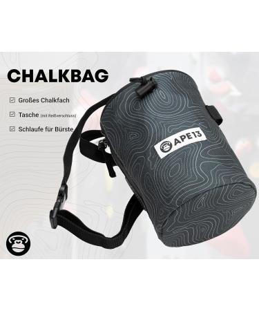 APE13 Chalk Bag for Climbing & Bouldering | Premium Set with Belt Brush Bracket & Large Magnesium Bag - Ideal for All Climbers - Buy Online on GoSupps.com