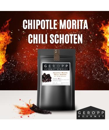 Geropp Gourmet Chipotle Morita Chili 50g | 10 000 Scoville | Smoked Jalapeno Spice for Grilling & Cooking | Perfect Gift Idea - Buy Online Today! - Buy Online on GoSupps.com