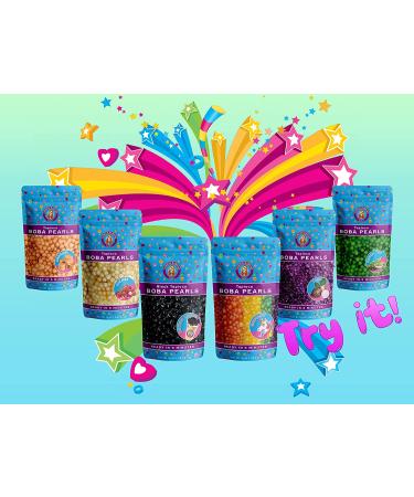 Rainbow Boba Tea Tapioca Pearls - Ready in 5 Minutes - 10oz by Buddha Bubbles Boba - Buy Online on GoSupps.com