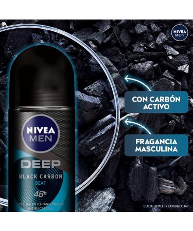 Nivea Men Deodorant Roll-On DEEP - BEAT+ ESPRESSO+ AMAZONIA 48h Antiperspirant 1.7oz (Pack of 3) | International Shipping Available - Buy Online on GoSupps.com