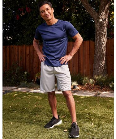 Real Essentials 5 Pack: Men's Mesh Athletic Performance Gym Shorts with Pockets (S-3X) Large Set H - Buy Online on GoSupps.com