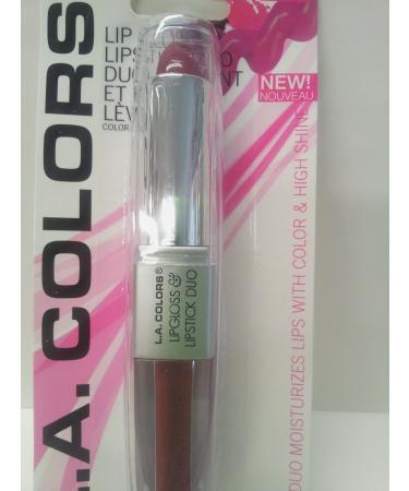 LA Colors Lip Gloss & Lipstick Duo  Moisturizes lips with natural color & high Shine  BLC826 Charmed by Unknown