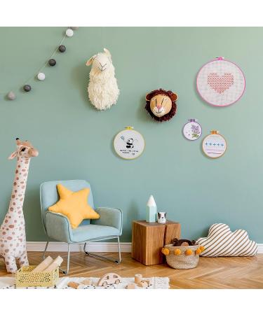 Pllieay 6 Pieces Plastic Embroidery Hoops Set with 16 Needles - Multicolor Cross Stitch Hoop Rings 3.4-10.2 inch for Embroidery/Cross Stitch - Buy Online on GoSupps.com