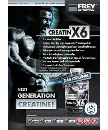 Frey Nutrition Creatin X6 - Premium Creatine Supplements for Muscle Gains | 1 Pack - Shop Internationally - Buy Online on GoSupps.com