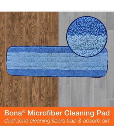 Bona Microfiber Pad 3-Pack for Hardwood Floors - Dusting, Cleaning, and Deep Cleaning Pads - Fits Bona Family of Mops - 3 Count, 18.31 x 5.12 - Buy Online on GoSupps.com