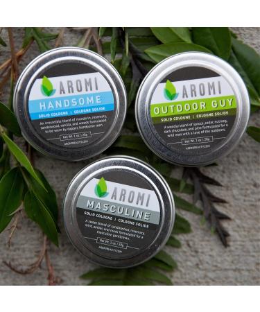 Aromi Solid Cologne | Sweet Vanilla Musk Fragrance Vegan and Cruelty-free Scent Portable Travel Small Gift Men's Stocking Stuffer Alcohol-free (Handsome) - Buy Online on GoSupps.com
