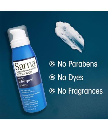 Sarna Eczema Relief 1.7 fl oz Whipped Foam with Maximum Strength Hydrocortisone - Moisturizing Treatment - Buy Online on GoSupps.com