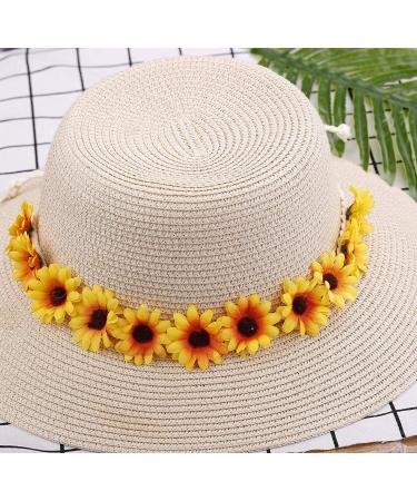 3Pcs Sunflower Daisy Headbands for Women - Adjustable Hair Wreath Garland for Hippie, Boho, Bridal & Parties - Buy Online on GoSupps.com