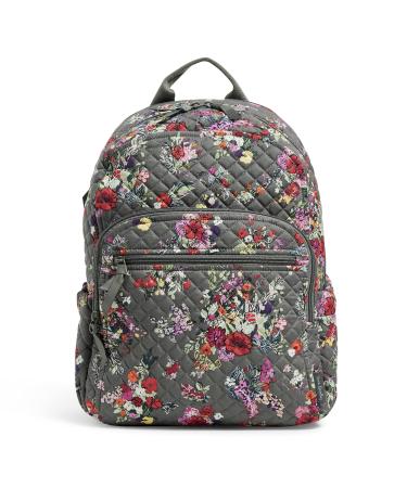 Vera Bradley Women's Cotton Campus Backpack, Hope Blooms - Recycled Cotton, One Size One Size Hope Blooms - Recycled Cotton