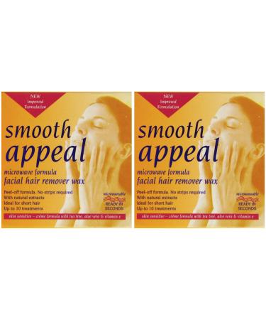 Smooth Appeal Microwavable Peel Off Facial Wax Hair Remover X2