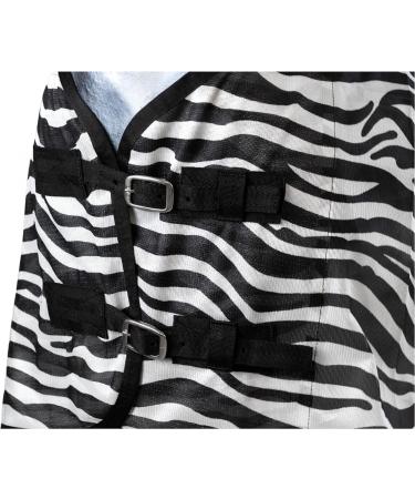 RL24 Zebra Flying Ceiling - Tear-Resistant Horse Blanket for Insect Protection | Fine-Meshed Outdoor WeideDecke | Extra Long Pages - 145cm Black and White - Buy Online on GoSupps.com