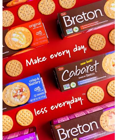 Breton Multigrain Crackers 7.3oz (Pack of 3) - Delicious Multigrain Snack Packs, 21.9oz Total - Buy Online on GoSupps.com