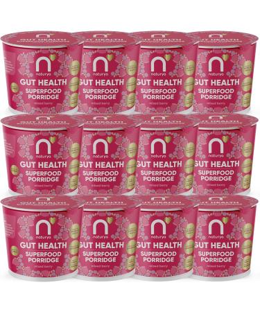 Naturya Mixed Berry Gut Health Superfood Porridge 12 x 55g - High Fiber, Calcium, Protein - Buy Online on GoSupps.com