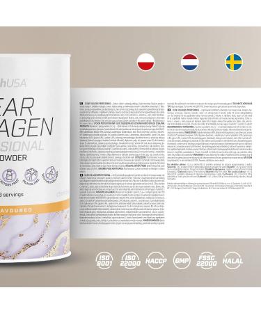 BioTechUSA Clear Collagen Professional Flavored drink powder 20275 mg Collagen Type I & II Hyaluronic acid Vitamins & Minerals Sugar Free Glutenfree 350g Mango - Buy Online on GoSupps.com