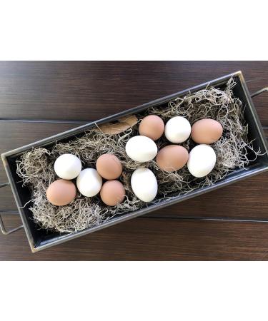 Eggcetera Ceramic Nest Eggs 6-Pack - Brown | Realistic Chicken Coop Decor - Buy Online on GoSupps.com