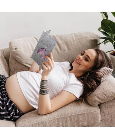 Cozy Raccoon Mutterpass Cover - Pink Felt Rainbow Design | Made in Germany | Perfect Gift for Expecting Mothers with Pockets for Insurance Card & Ultrasound Images - Buy Online on GoSupps.com