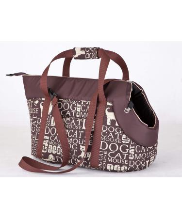 PillowPrim Dog Bag Carrying Bag for Small and Medium Dog Puppy Cat for Walking - Size MM - 30 90 Text Print