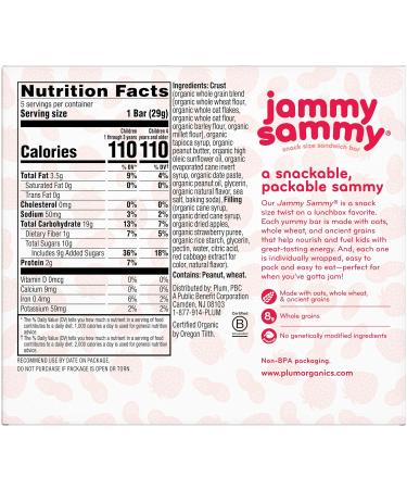 Plum Organics Jammy Sammy Variety Pack - 6 Count Organic Snack for Kids-Toddlers, 30 Count Pack - Buy Online on GoSupps.com