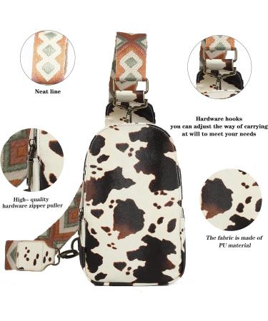 Mzjeaziany Women's PU Leather Chest Sling Bag - Crossbody Daypack for Traveling & Hiking - Buy Online on GoSupps.com