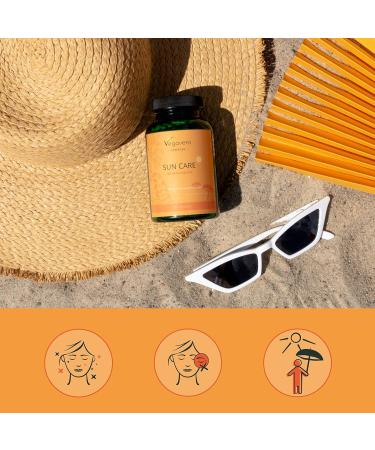 Tanning Capsules Vegavero | Skin Protection Support with Beta Carotene, Vitamin E, L-Tyrosine, Flavonoids, and Lycopene | Vegan Formula with NO Additives | Lab-Tested - Buy Online on GoSupps.com