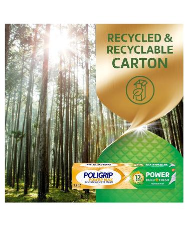 Super Poli-Grip Power Max Denture Cream Premium Peppermint 2.2 oz x 4 - Strong Hold & Fresh Feel - Buy Online on GoSupps.com