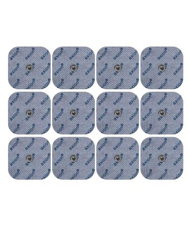 12 TENS-EMS electrode pads 5x5 cm-compatible with TENS-EMS devices from Sanitas & Beurer 3.5 mm push button |Reusable adhesive electrode pads |Med. Product from Axion