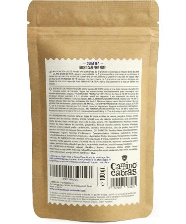 SLIM TEA Night Time Detox Tea 100g - Caffeine-Free Herbal Infusion for Bloating Relief, Gut Health, and Weight Loss - Rooibos Fennel Star Anise Cardamom Dandelion Root Passion Fruit Blend - Buy Online on GoSupps.com