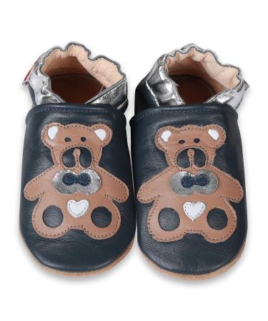 SHADOW DANCE UK Baby Shoes Toddler Shoes with Soft Sole Baby Boy Shoes - Baby Girl Shoes New Born Leather Kids Winter Booties Bow Tie Teddy Bear 18-24 Months