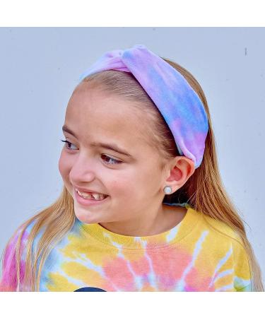 4 Pack Tie Dye Spa Headbands for Girls - Soft Non-Slip Turban Headwraps - Stretch Tie-Dye Hair Accessories - Sleepover Party Essential - Buy Online on GoSupps.com