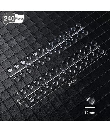 240 Round False Nails Tips Display Clear Nail Color Chart with Adhesive Sticker - Nail Design Salon Essential - Buy Online on GoSupps.com