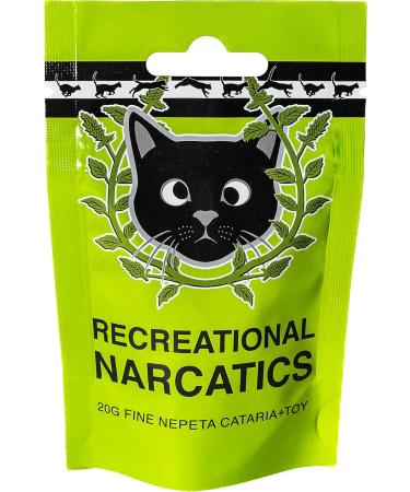 Recreational Narcatics All Natural Pelletized Catnip +Toy Fine Nepeta Cataria Stimulates Excites and Boosts Curiosity Benefits Play and Reduces Anxiety in Cats - Buy Online on GoSupps.com
