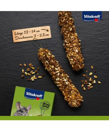 Vitastranger Kr cker - Nibble Bars for Chinchillas | Dental Care Treats with Herbs & Rosehip | Sugar & Grain Free (112g 2 Pieces) - Buy Online on GoSupps.com