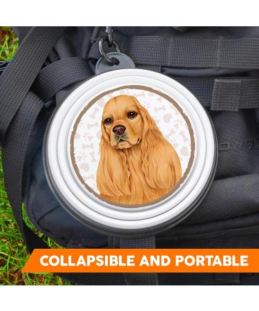 15. Portable Cocker Spaniel Drinking Bowl - Foldable Pet Bowl with Carabiner for On-the-Go | Unique & Handy Design - Buy Online on GoSupps.com