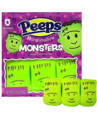 Halloween Marshmallow Monster Peeps Candy, 3 3/8 Ounce 3.35 Ounce (Pack of 1)