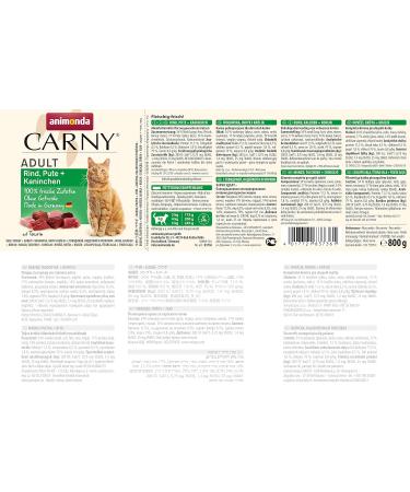 Buy Animonda Carny Adult Cat Food - Wet Food for Cats Strong Variation 6 x 800g Pack | International Shipping Available - Buy Online on GoSupps.com